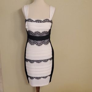 JAX size 8 Black and White with lace Dress
